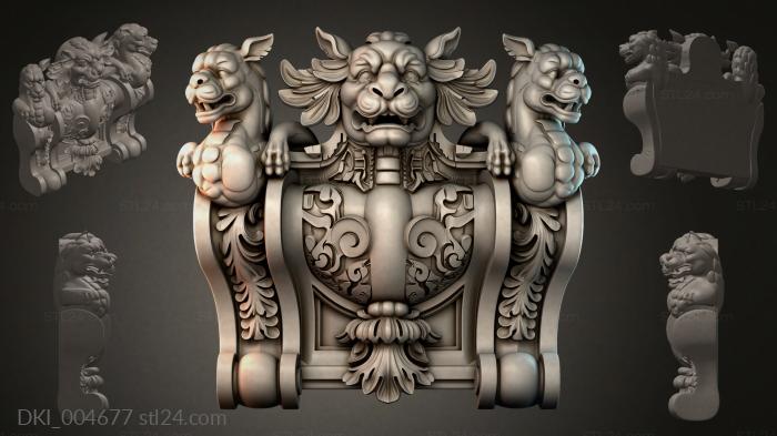 Элементы декора (DKI_004677) 3D модель для ЧПУ станка