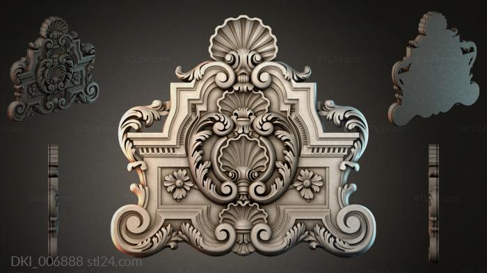 Элементы декора (DKI_006888) 3D модель для ЧПУ станка