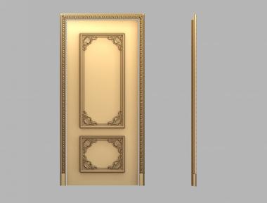 Двери резные (Комплект филенок и декоров для резной двери, DVR_0391) 3D модель для ЧПУ станка