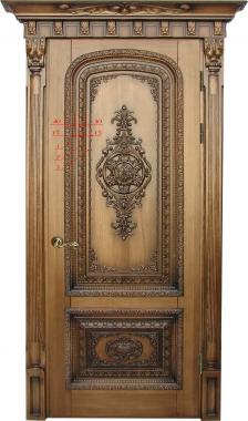 Doors (Carved door leaf with classic carved decors, DVR_0395) 3D models for cnc