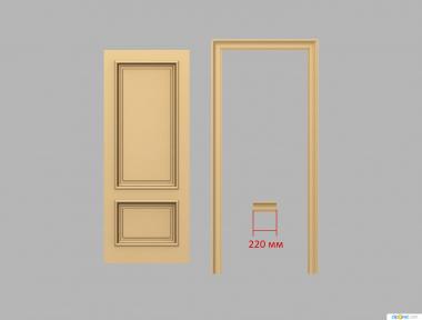 Doors (Panels and trim on the door, DVR_0400) 3D models for cnc