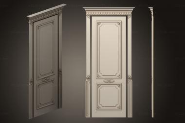 Doors (Classical door with platband, DVR_0415) 3D models for cnc