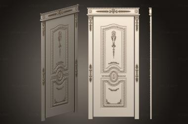 Doors (Classical carved door, DVR_0418) 3D models for cnc