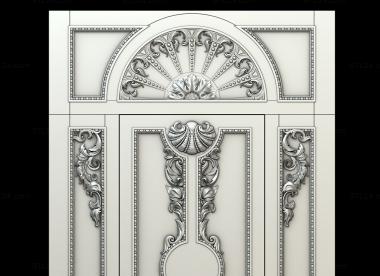 Doors (The door is carved with decorative elements of stucco, DVR_0420) 3D models for cnc