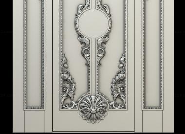 Doors (The door is carved with decorative elements of stucco, DVR_0420) 3D models for cnc