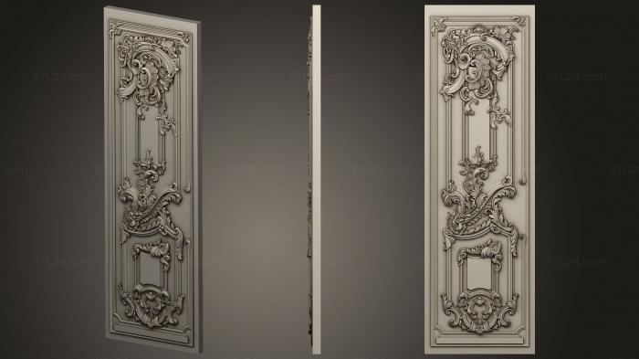 Двери резные (Резная дверь в стиле барокко, DVR_0421) 3D модель для ЧПУ станка