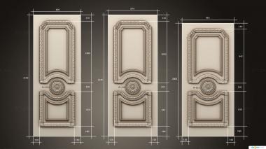 Doors (Carved door in 3 size, DVR_0422) 3D models for cnc