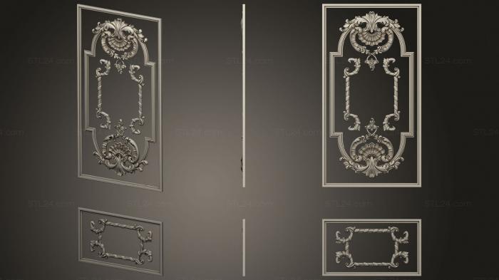 Doors (Door onlays in baroque, DVR_0423) 3D models for cnc
