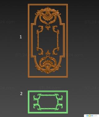 Doors (Door onlays in baroque, DVR_0423) 3D models for cnc