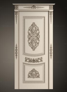 Doors (Carved door in classical, DVR_0427) 3D models for cnc