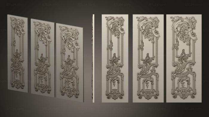 Doors (Doors baroque carved in different sizes, DVR_0429) 3D models for cnc