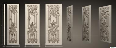 Doors (Doors baroque carved in different sizes, DVR_0429) 3D models for cnc