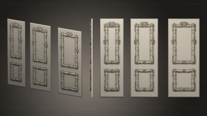 Двери резные (Двери с цветочныйм декором резные разных размеров, DVR_0431) 3D модель для ЧПУ станка
