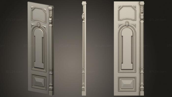 Двери резные (Дверное полотно классика с наличником, DVR_0434) 3D модель для ЧПУ станка
