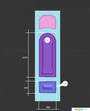 Doors (Door plate classical, DVR_0434) 3D models for cnc