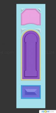 Doors (Door plate classical, DVR_0434) 3D models for cnc