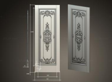 Doors (Carved door, DVR_0435) 3D models for cnc