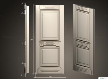 Doors (Classical door, DVR_0438) 3D models for cnc
