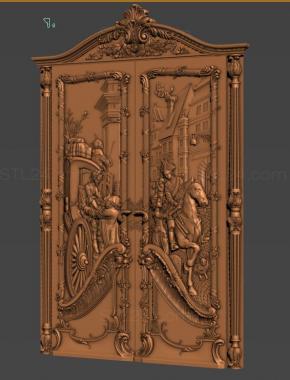 Doors (Door leaf rider and girl in the city, DVR_0440) 3D models for cnc