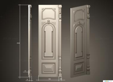 Doors (Classical door with platband version1, DVR_0446) 3D models for cnc