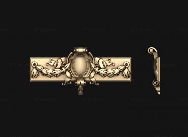 Doors (Decor cartouche with wreaths version1, DVR_0449) 3D models for cnc