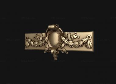 Doors (Decor cartouche with wreaths version1, DVR_0449) 3D models for cnc