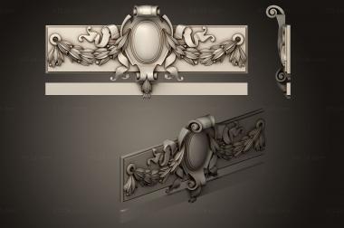 Doors (Decor cartouche with wreaths version2, DVR_0450) 3D models for cnc