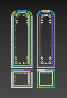 Doors (Panel door decor in two sizes, DVR_0455) 3D models for cnc