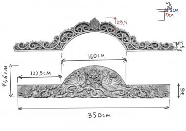 Doors (Platband cap with Old Russian themes, DVR_0456) 3D models for cnc