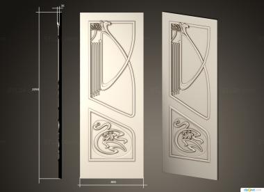 Doors (Door with panels in the artdeco style, DVR_0459) 3D models for cnc