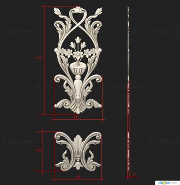 Doors (Panels from a classic door, DVR_0460) 3D models for cnc