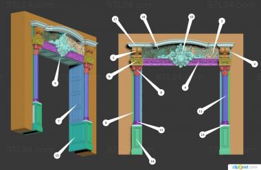 Doors (Door portal version 4, DVR_0468) 3D models for cnc