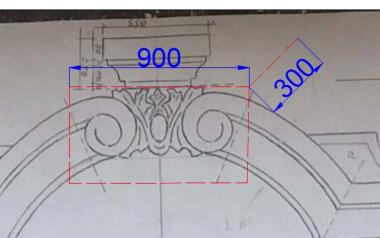 Дверные накладки (Замковый камень с узором в центре, DVN_0233) 3D модель для ЧПУ станка