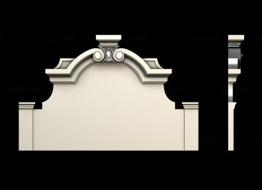 Дверные накладки (Замковый камень с классическими формами, DVN_0242) 3D модель для ЧПУ станка