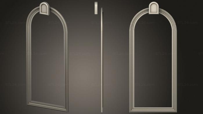 Door covers (Frame with decoration, DVN_0244) 3D models for cnc