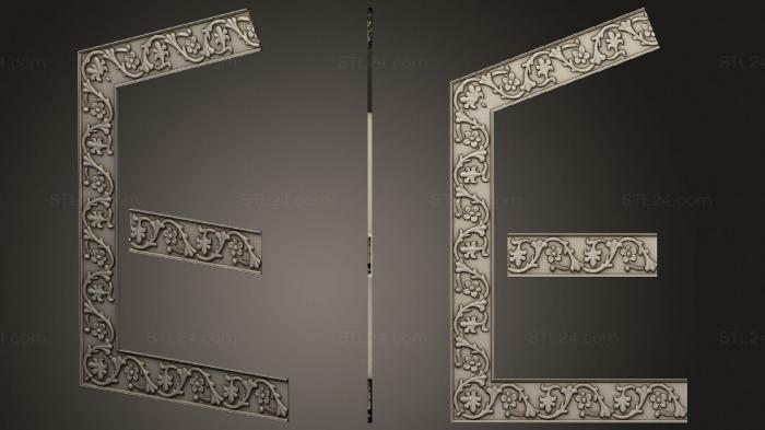 Дверные накладки (Резной элемент версия1, DVN_0249) 3D модель для ЧПУ станка