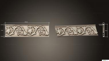 Дверные накладки (Резной элемент версия1, DVN_0249) 3D модель для ЧПУ станка