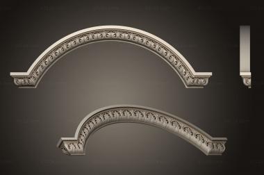 Door covers (Arch with an ornament, DVN_0251) 3D models for cnc