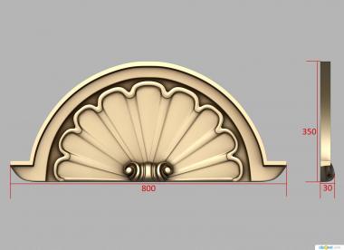 Door covers (Muszla Chromy Shell, DVN_0255) 3D models for cnc