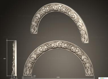 Door covers (Carved arch arka 0012, DVN_0272) 3D models for cnc