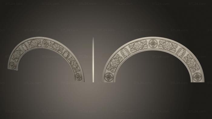 Door covers (Arch with an ornament, DVN_0280) 3D models for cnc