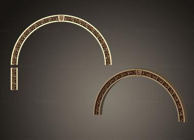 Door covers ( Arch with decoration, DVN_0281) 3D models for cnc