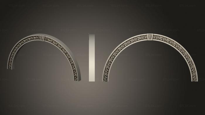 Door covers (Round carved arch, DVN_0282) 3D models for cnc