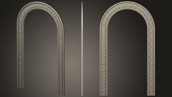Door covers (Frame with decoration, DVN_0291) 3D models for cnc