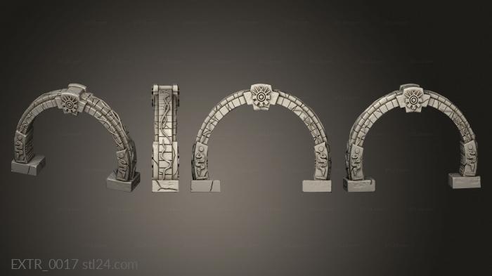 Exteriors (aztec arc terrain magnets top, EXTR_0017) 3D models for cnc
