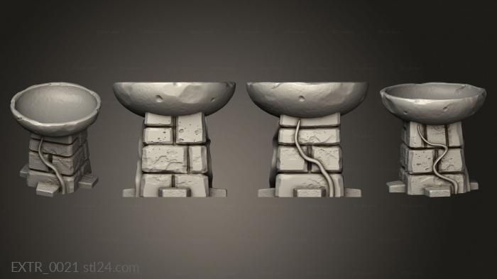 Exteriors (aztec terrain altar, EXTR_0021) 3D models for cnc