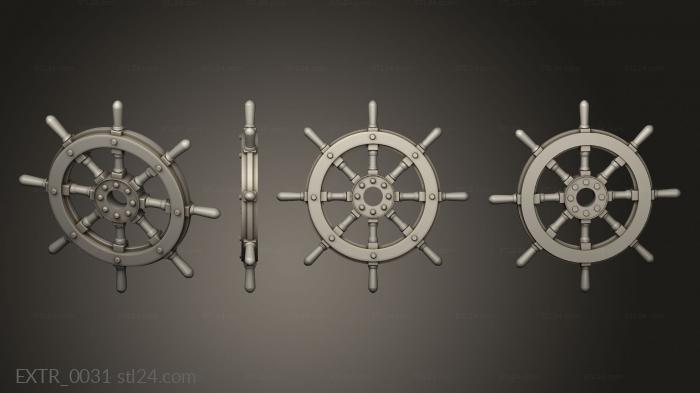 Exteriors (Barrel Tech Sky Barge Steering Wheel, EXTR_0031) 3D models for cnc