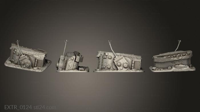 Exteriors (destroyed tank, EXTR_0124) 3D models for cnc