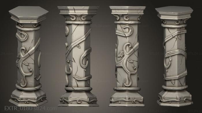 Exteriors (Greek Temple Column B, EXTR_0180) 3D models for cnc