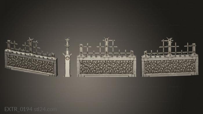 Exteriors (hellscape wall mid damaged V 2 magnets, EXTR_0194) 3D models for cnc